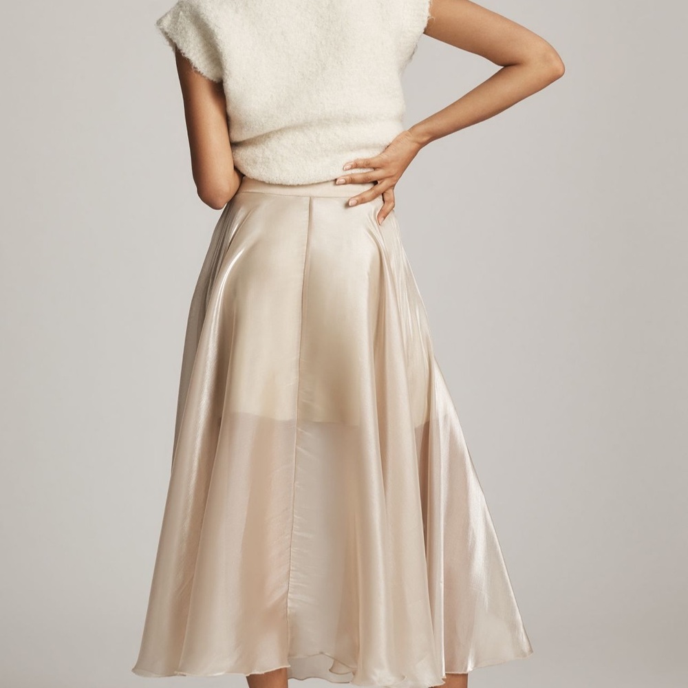 Anthropologie Bl-nk Full Shimmer Midi Skirt NWT - Picture 4 of 7